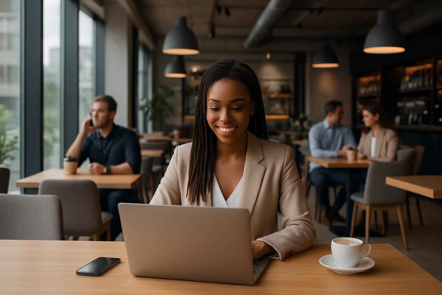 Clientes en un negocio usando WhatsApp
